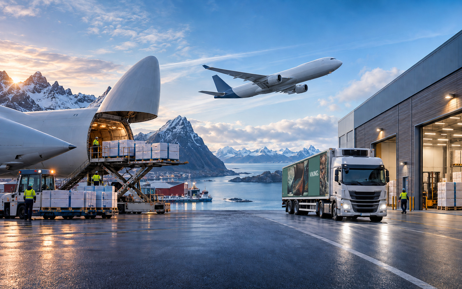 Transporte aéreo y camión VIKING desde Noruega